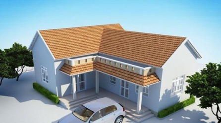 Mẫu nhà cấp 4 chữ L hợp mốt, tiết kiệm gia chủ