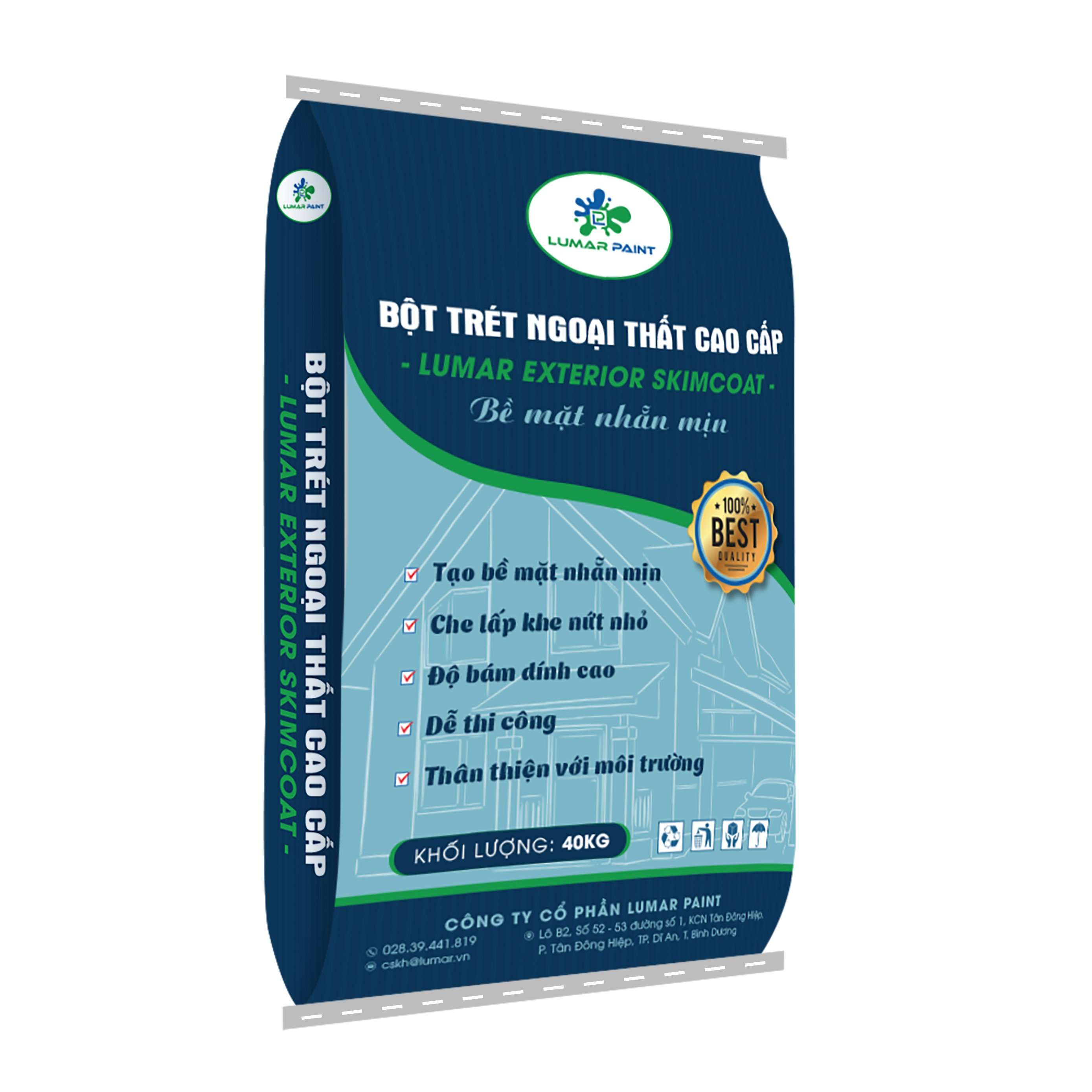 Bột trét ngoại thất cao cấp - 40kg