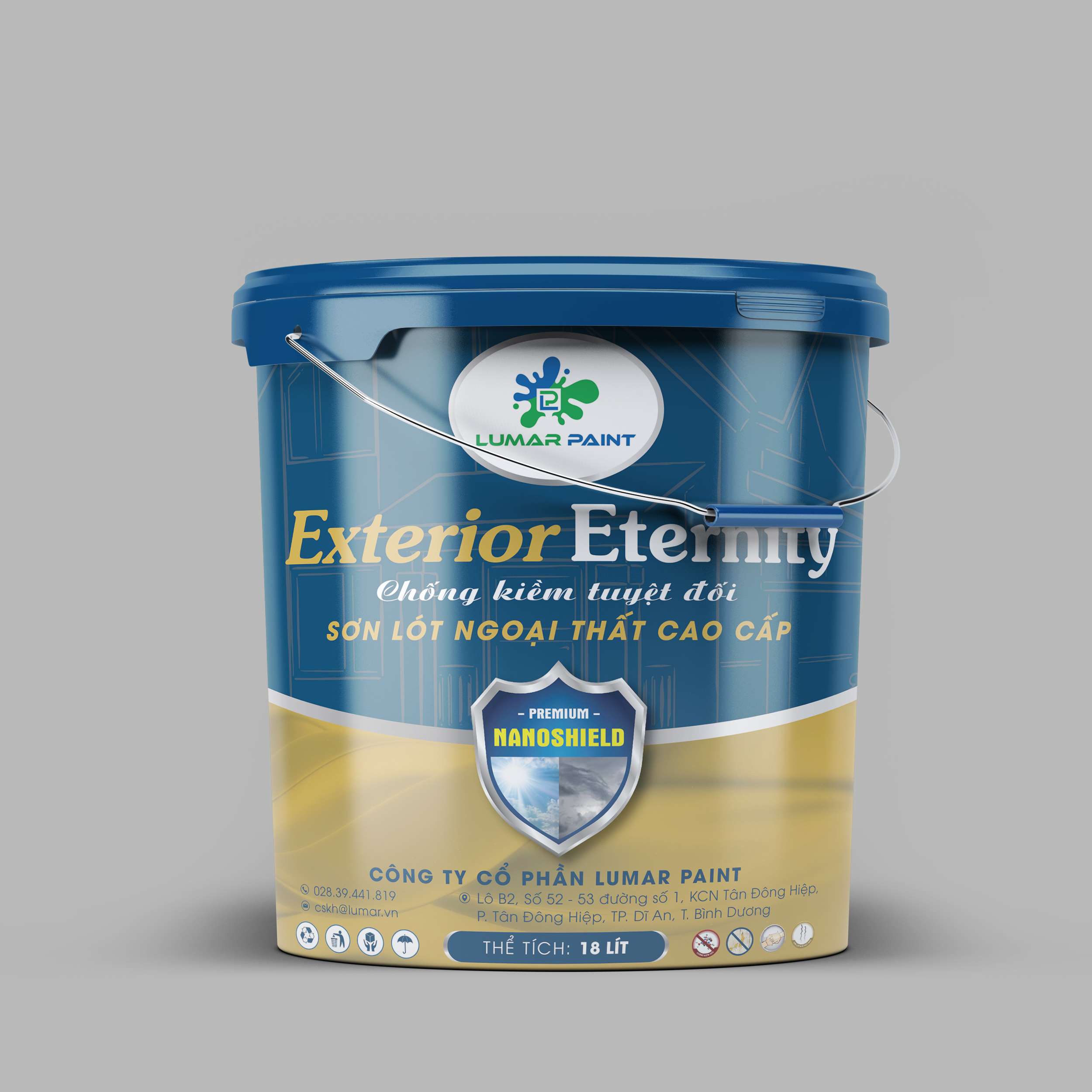 Sơn lót ngoại thất cao cấp - Exterior Eternity Nanoshield - 18L