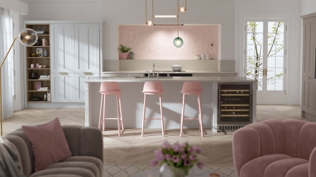 Muôn kiểu thiết kế nhà bếp đẹp với gam màu êm dịu, mát mắt đón hè sang